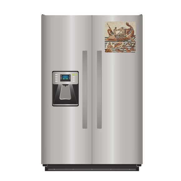 NWT "Tunisian Mosaic of Fishermen" Artisan Magnet - Picture 2 of 4